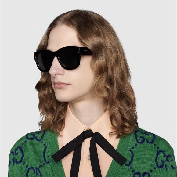 NEW Gucci Sunglasses GG1110S 001 Black Smoke Unisex Authentic - Picture 3 of 14